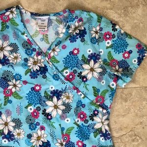 Floral Scrub Top